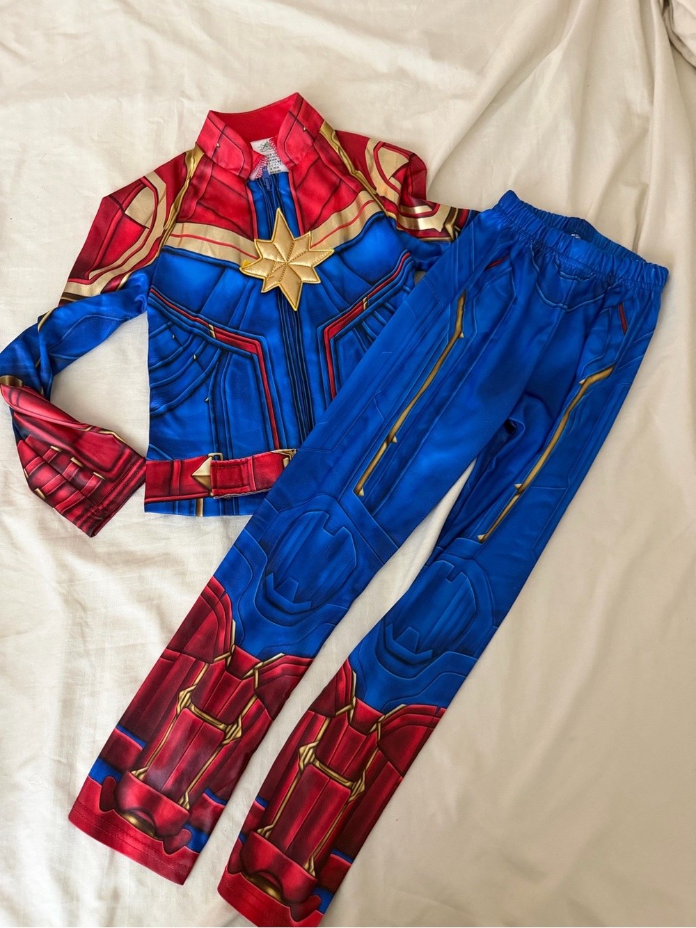 Marvel Captain Marvel Kids Costume Set - Red & Blue